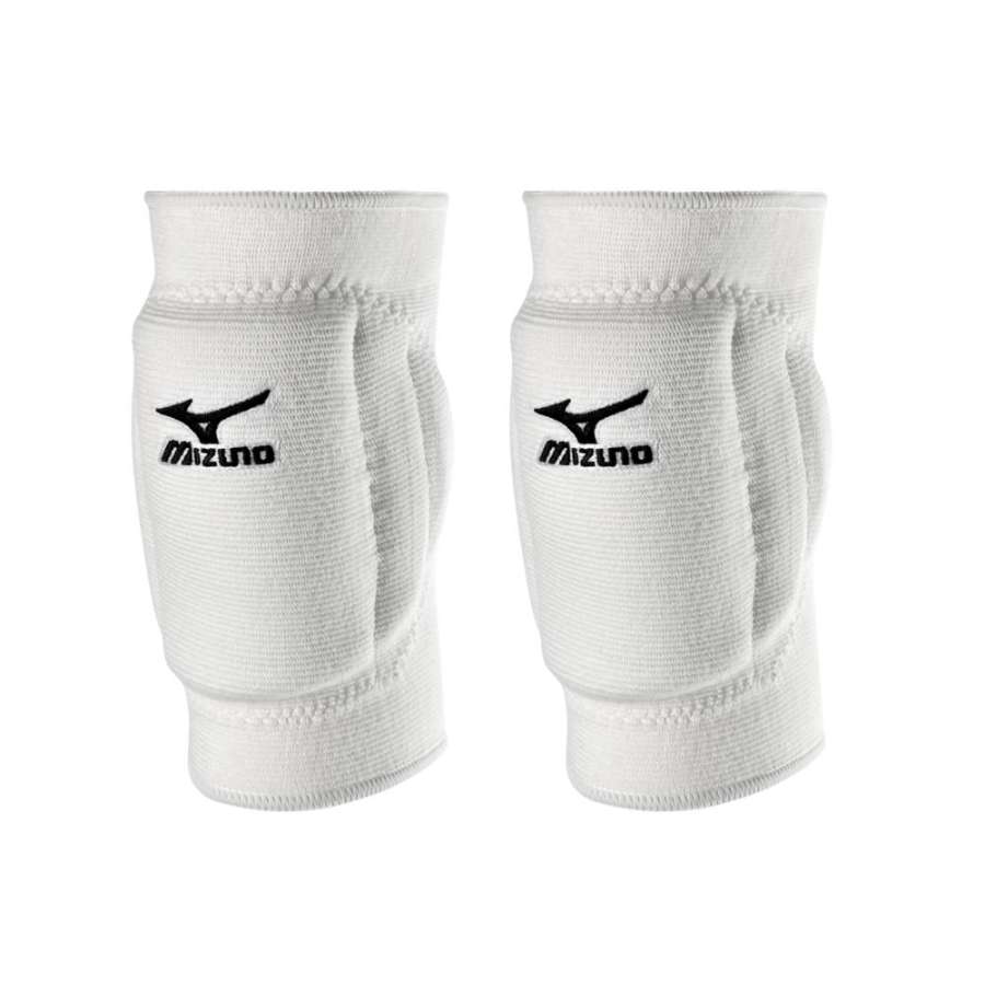 mizuno t10 plus kneedpad white rodilleras blancas volleyball elite sports carolina photo with logo