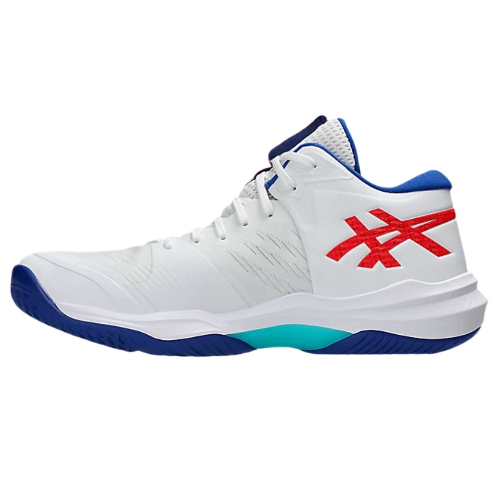 Asics SKY ELITE FF MT 3 Mens UNISEX Volleyball Shoes White Asics Blue