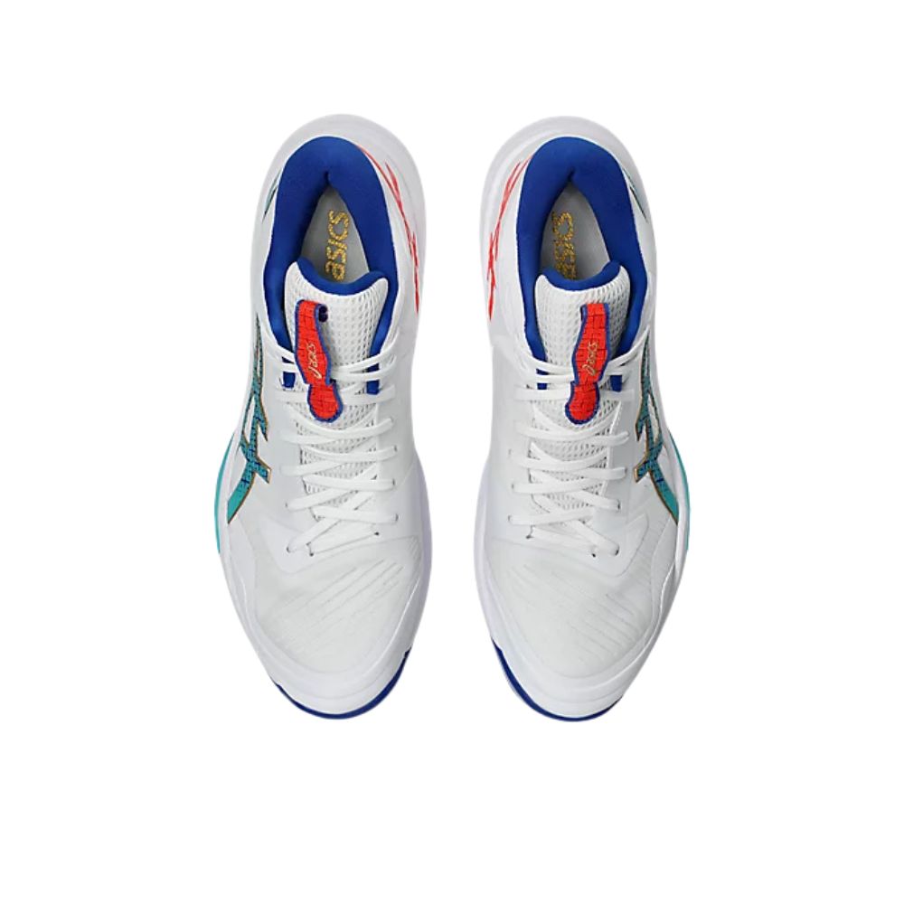 Asics SKY ELITE FF MT 3 Mens UNISEX Volleyball Shoes White Asics Blue